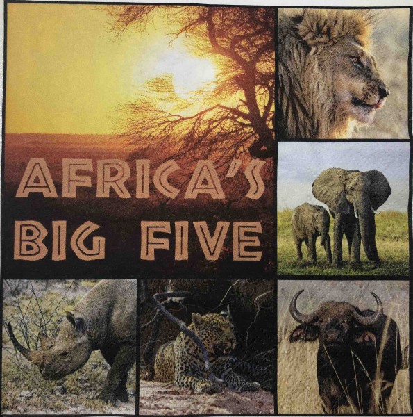 Africa´s Big Five Serviette