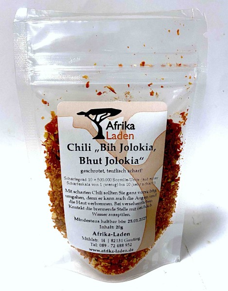 Bhut Jolokia geschrotet