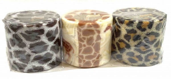 Swazi Candle Safari Dreier-Set Pillar Mini