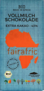 Vollmilch Schokolade Extra Kakao 43%
