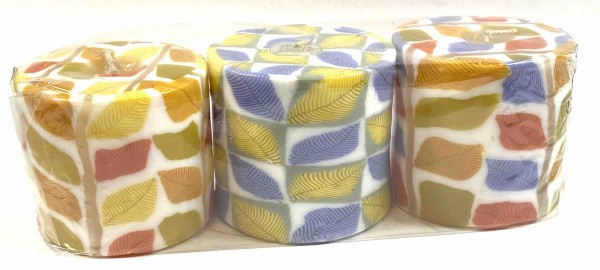 Swazi Candle Leaf Dreier-Set Pillar Mini