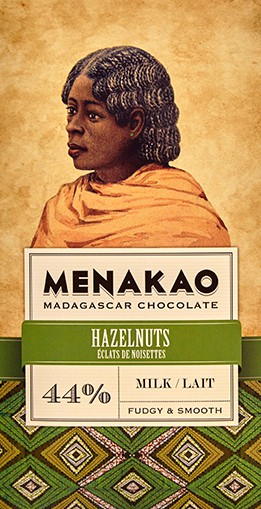 Menakao Schokolade 44% Haselnuss